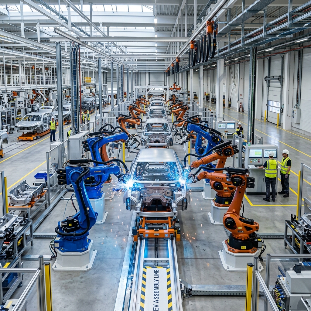 Automated car assembly line